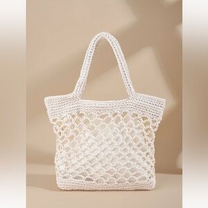 Elegant White Crochet Bag-CUPSHE